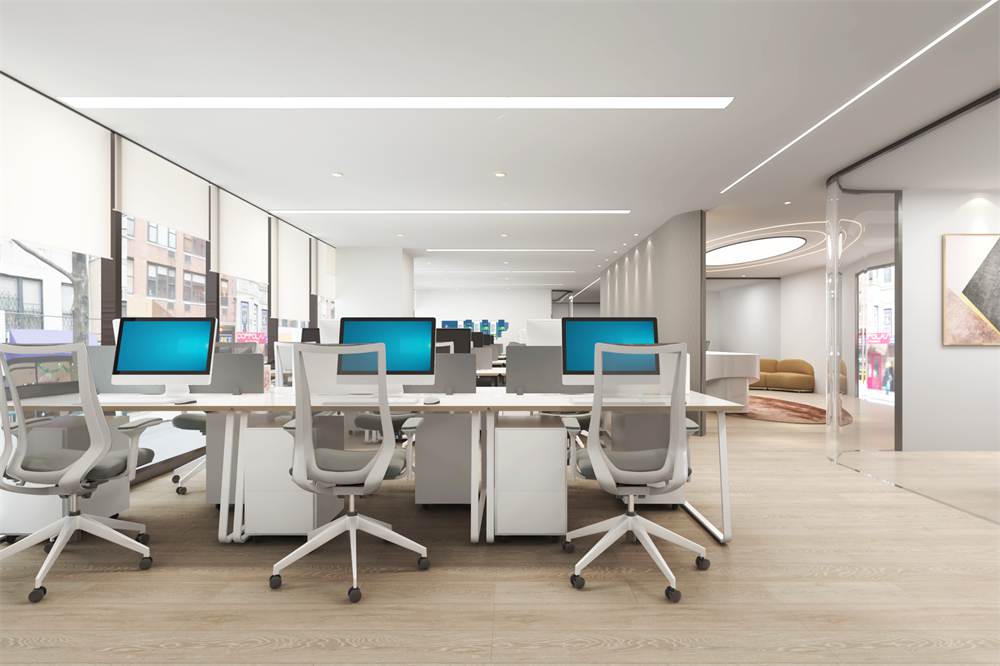 辦公室開(kāi)放辦公區(qū)裝修效果圖